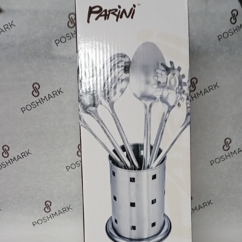 Parini Stainless Steel Utensil Holder Set
